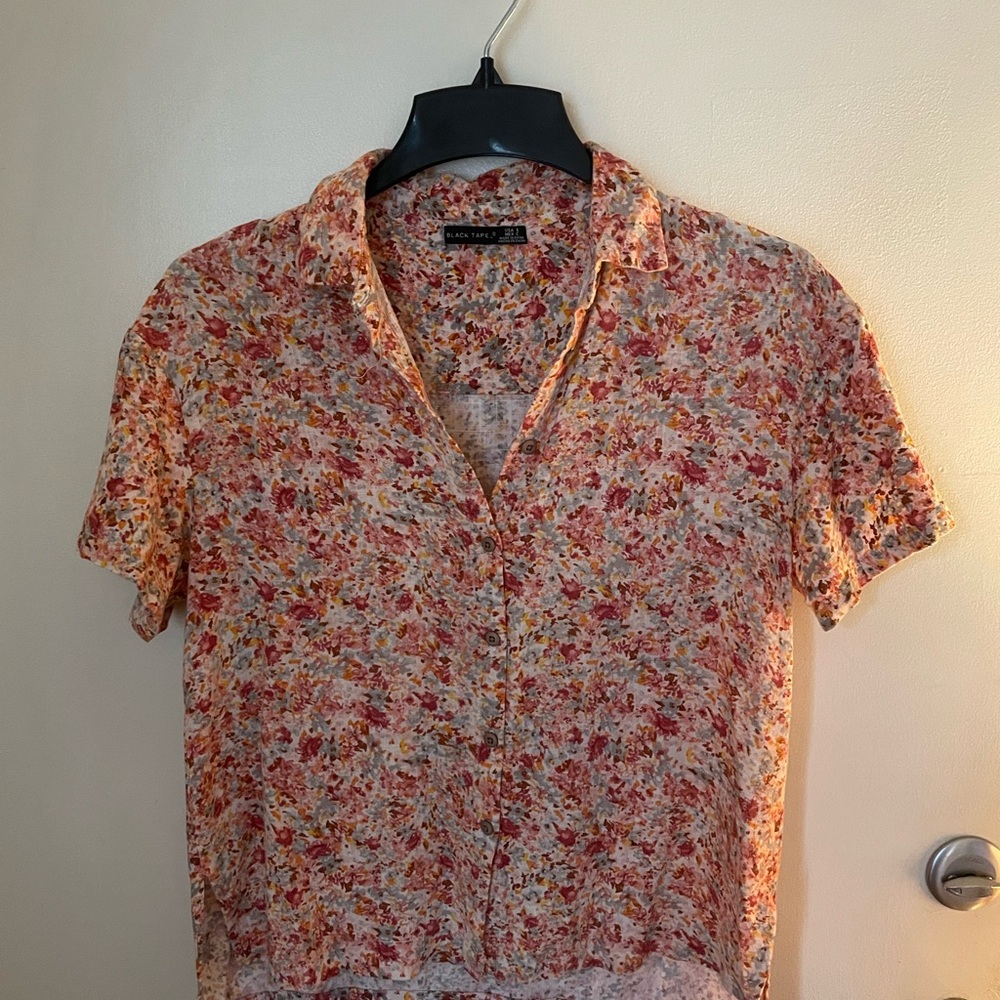 Black Tape Floral Blouse